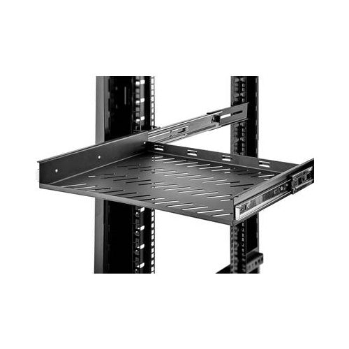 Renkforce RF-3432148 48,30cm (19")  Netzwerkschrank-Geräteboden 1 HE Ausziehbar Geeignet für Schranktiefe: ab 400 mm Schwarz (RF-3432148) afbeelding 1