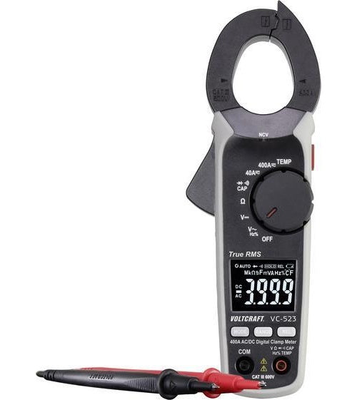 VOLTCRAFT VC-523 (ISO) Stromzange kalibriert (ISO) digital CAT III 600 V Anzeige (Counts): 4000 (VC-9499270) afbeelding 1