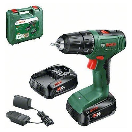 Bosch EasyDrill 18V-40 - Bohrer/Schrauber - schnurlos - 2 Geschwindigkeiten - Bohrfutterschlüssel 13 mm - 40 N·m - 2 Akkus, Ladegerät enthalten - 18 V afbeelding 1