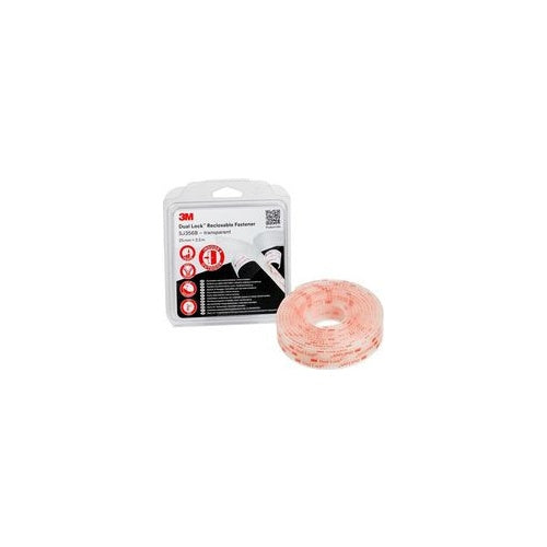 3M Dual Lock Druckverschluss SJ354B, 25 mm x 2,5 m, schwarz flexibler Druckverschluss, wiederlösbares Befestigungssystem - 1 Stück (SJ3540) afbeelding 1