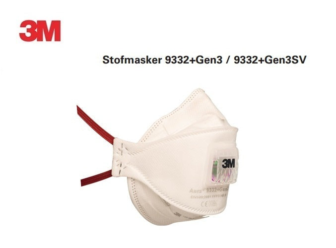 3M Feinstaubmaske mit Ventil FFP3 Aura 9332+Gen3 10 St. (9332+Gen3) afbeelding 1