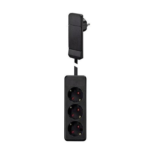 Bachmann SmartPlug - Verlängerungsschnur - Eingabe, Eingang CEE 7/7 - Ausgangsanschlüsse: 3 - 1,6m - Schwarz (933.014) - 4057298003677 - image 1