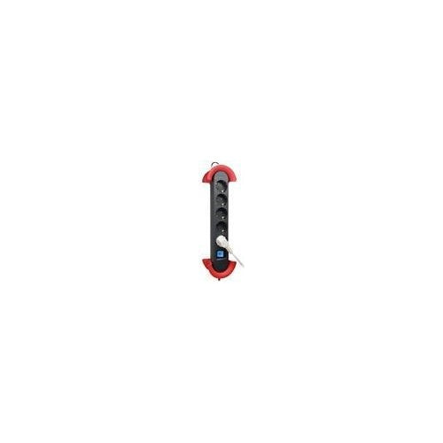 Bachmann HOOK Indoor - Steckdosenleiste - Ausgangsanschlüsse: 5 (5 x Stecker, 2-polig) - 5,0m Schnur - Rot (500.100) afbeelding 1