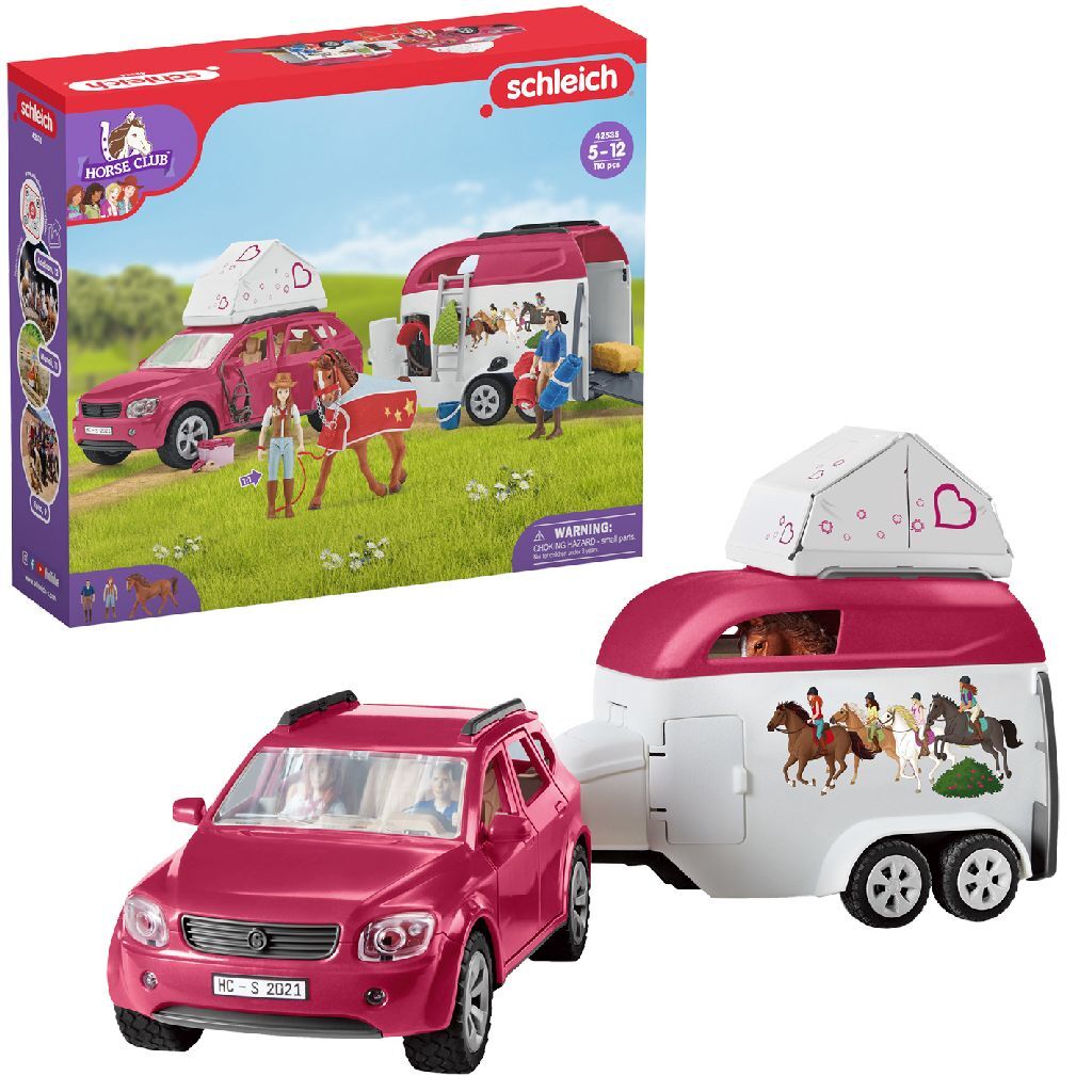 Schleich Horse Club Adventure Horse Trailer with Accessories for Children 5+