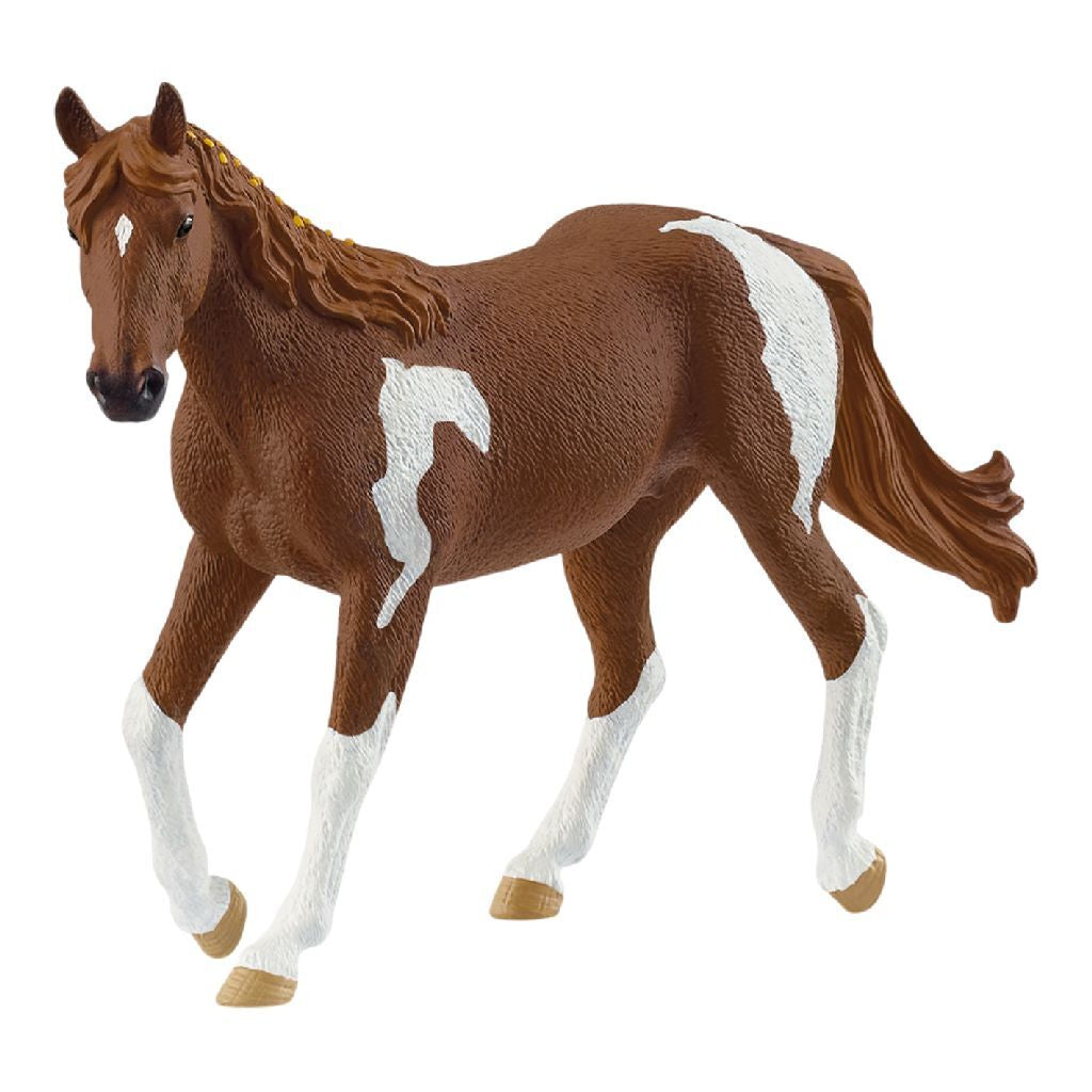 Schleich Horse Club Paint Mare - Chocolate Brown, Gentle Nature - Ages 3+
