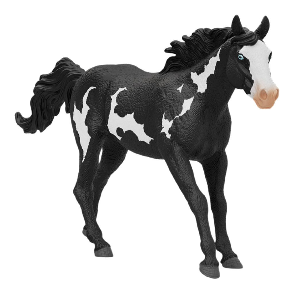 Schleich Horse Club Paint Gelding - Black and White, Galloping Pose - Ages 3+