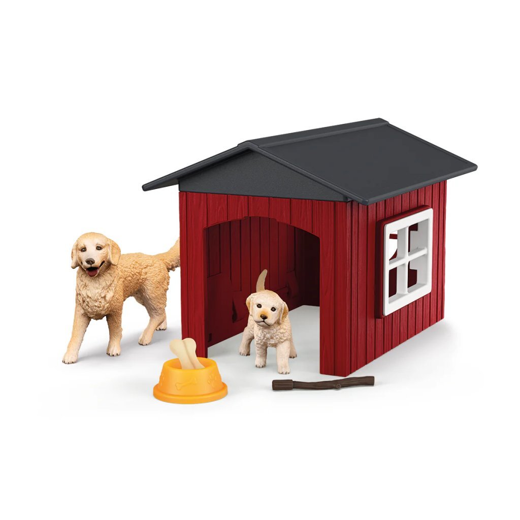 Schleich Hondenhok met Golden Retrievers