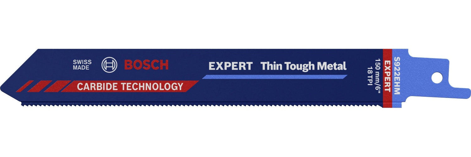 Bosch Accessories 2608900361 EXPERT Thin Tough Metal S 922 EHM Säbelsägeblatt, 3 Stück Sägeblatt-Länge 150 mm 3 St. afbeelding 1