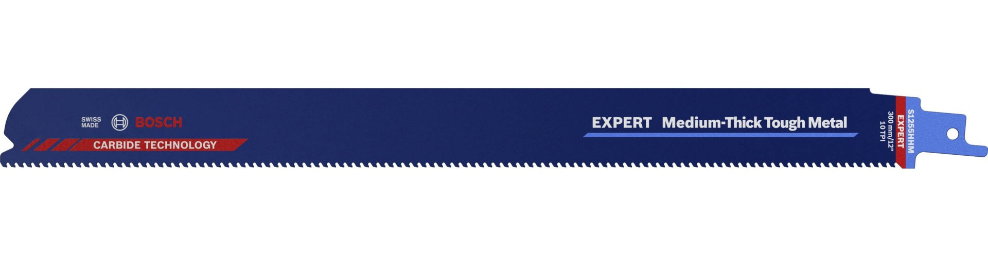 Bosch Expert Medium-Thick Tough Metal S 1255 HHM - Sägeblatt - für Stahlrohre, Stahlprofile, Edelstahlbleche, robuster Stahl - Länge: 300 mm - Breite: 25 mm afbeelding 1