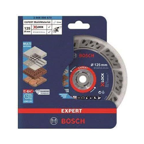 Bosch Expert Multi Material - Diamant-Schneidscheibe - für Beton, Stahlbeton, Ziegelsteine, Dachziegel, Porenbeton - 125 mm afbeelding 1
