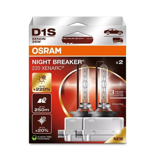 OSRAM D1S XENARC NIGHT BREAKER 220 - 3-year warranty afbeelding 3