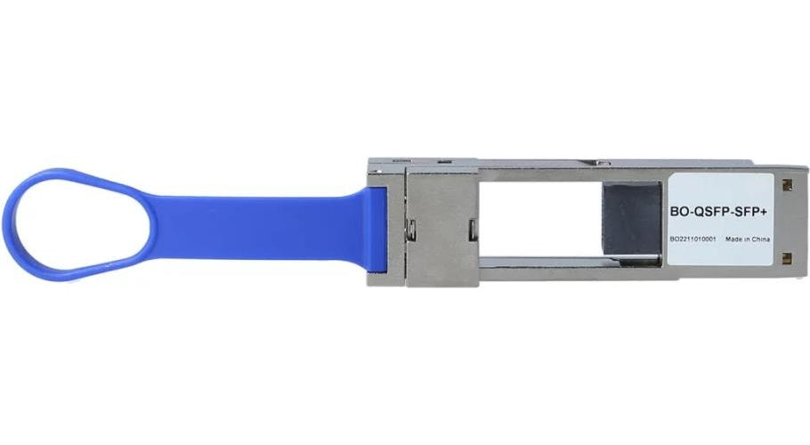 HPE kompatibler 720195-002 40 Gigabit QSFP zu SFP+ Konverter, Steckplatz für SFP+ Transceiver, Multimode und Singlemode fähig, 0°C/+70°C (720195-002-BO) afbeelding 1