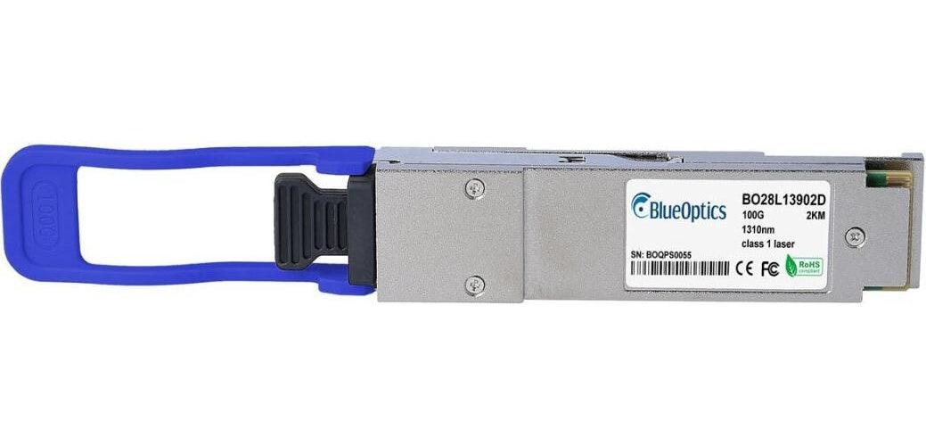 Kompatibler NVIDIA 980-9I16X-00C000 QSFP28 Transceiver, MPO/MTP Anschluss, 100GBASE-PSM4, Singlemode Fiber, 4xWDM, 2KM, 0°C/+70°C, DDM (980-9I16X-00C000-BO) afbeelding 1