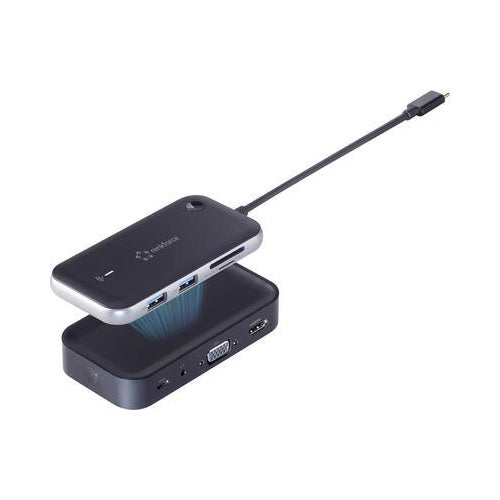 Renkforce RF-4499450 USB-C Mini-Dockingstation Passend für Marke: Universal drahtlose Bildübertragung, integrierter Kartenleser (RF-4499450) afbeelding 1