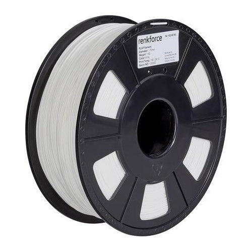 Renkforce RF-4511190 3D-Druckmaterial Polyacticsäure (PLA) Weiß 1 kg (RF-4511190) afbeelding 1