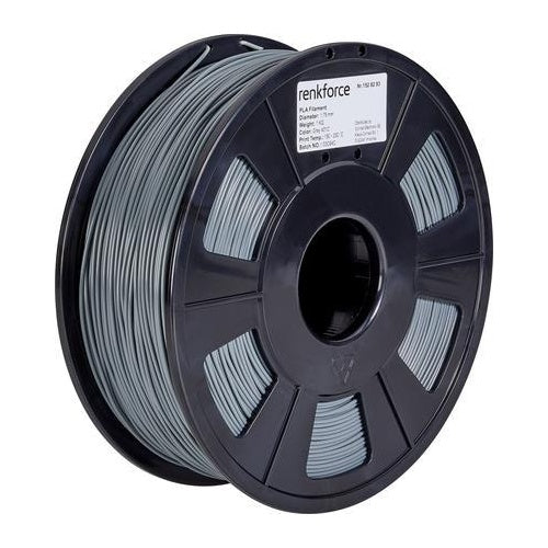 Renkforce RF-4511192 3D-Druckmaterial Polyacticsäure (PLA) Grau 1 kg (RF-4511192) afbeelding 1