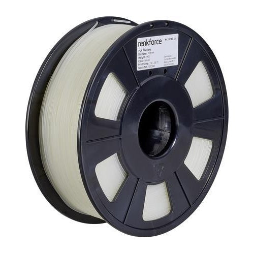 Renkforce RF-4511200 3D-Druckmaterial Polyacticsäure (PLA) Transparent 1 kg (RF-4511200) afbeelding 1