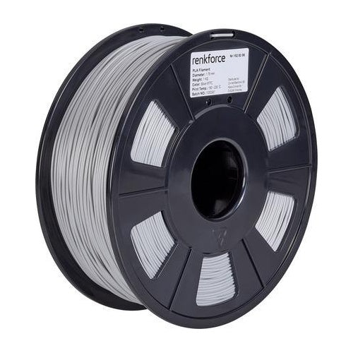 Renkforce RF-4511204 3D-Druckmaterial Polyacticsäure (PLA) Silber 1 kg (RF-4511204) afbeelding 1