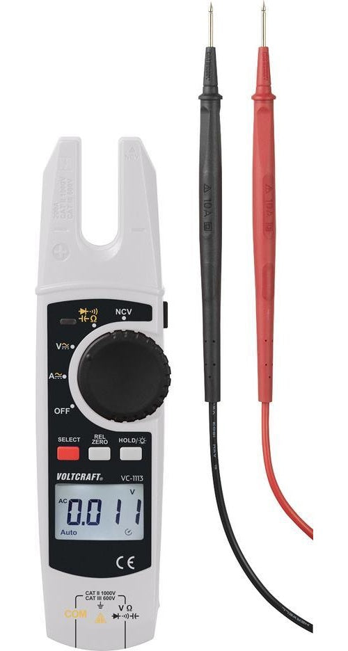VOLTCRAFT VC-1113 Stromzange digital Prozess-Stromausgabe CAT II 1000 V, CAT III 600 V Anzeige (Counts): 6000 (VC-11371830) afbeelding 1