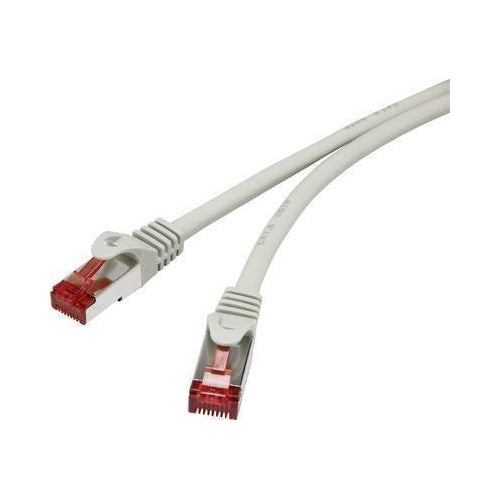 Renkforce RF-4724286 RJ45 Netzwerkkabel, Patchkabel CAT 6 S/FTP 30.00 m Grau mit Rastnasenschutz, vergoldete Steckkontakte, Flammwidrig 1 St. (RF-4724286) afbeelding 1