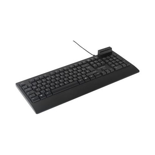 Renkforce RF-CKB-200 USB Tastatur Deutsch, QWERTZ Schwarz Chipkarten-Leser (RF-CKB-200) afbeelding 1