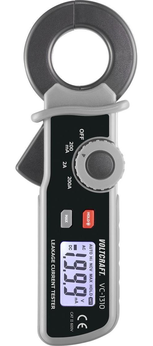 VOLTCRAFT VC-1310 Stromzange digital CAT II 600 V Anzeige (Counts): 1999 (VC-11840870) afbeelding 1