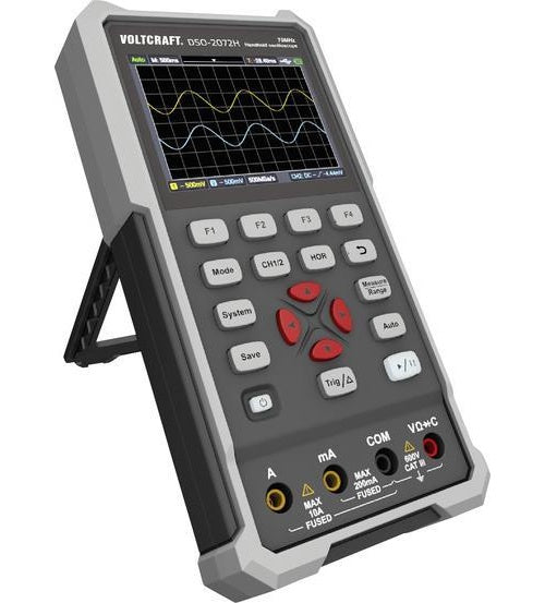 VOLTCRAFT DSO-2072H Hand-Oszilloskop (Scope-Meter) 70 MHz 2-Kanal 250 MSa/s 8 kpts 8 Bit Handgerät 1 St. (VC-11901280) afbeelding 1