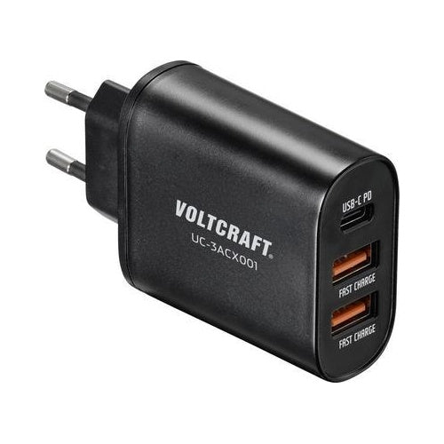 VOLTCRAFT UC-3ACX001 VC-12231145 USB-Ladegerät Steckdose Ausgangsstrom (max.) 3000 mA 3 x USB, USB-C Buchse (Power Delivery) (VC-12231145) - 4064161193267 - image 1