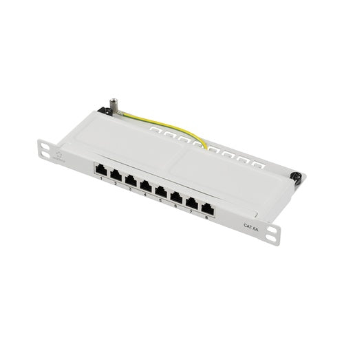 Renkforce RF-4996630 8 Port Patch-Panel 254 mm (10) CAT 6a 0.5 HE Grau (RF-4996630) afbeelding 1