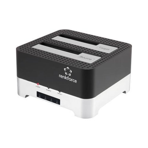 Renkforce RF-DOCKING-02 SATA USB 3.2 Gen 1 (USB 3.0) Festplatten-Kopierstation mit Clone-Funktion (RF-5047512) afbeelding 1