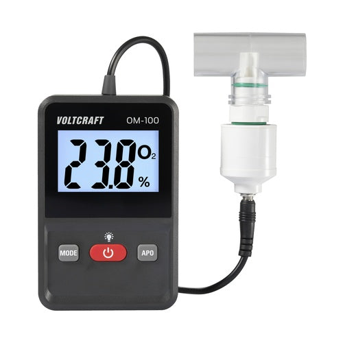 VOLTCRAFT OM-100 Sauerstoff-Messgerät 0 - 100 % Sauerstoff-Messgerät kalibriert Werksstandard (ohne Zertifikat) (VC-12870870) afbeelding 1
