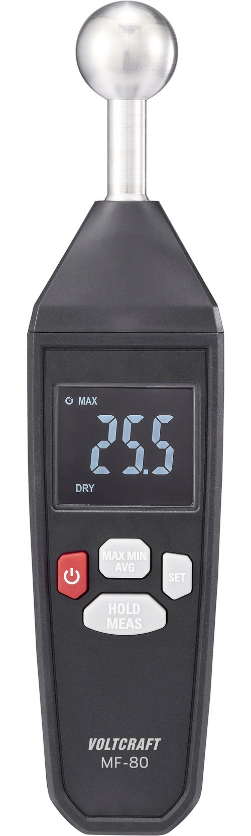 VOLTCRAFT MF-80 Materialfeuchtemessgerät Messbereich Baufeuchtigkeit (Bereich) 0 bis 100.0 % Messbereich Holzfeuchtigkeit (Bereich) 0 bis 100 % (VC-13101375) afbeelding 1