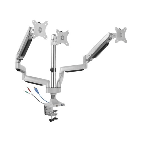 SpeaKa Professional SP-MM-940 3fach Monitorhalterung 33,0 cm (13) - 81,3 cm (32) Gasdruck-Technik, Integrierte USB-/Audio-Anschlüsse, Neigbar, Schwenkbar (SP-10924816) afbeelding 1