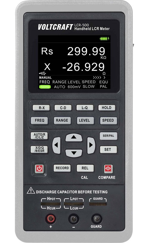 Voltcraft LCR-500 LCR Messbrücke digital Datenlogger CAT I Anzeige Counts (VC-15444850) afbeelding 1