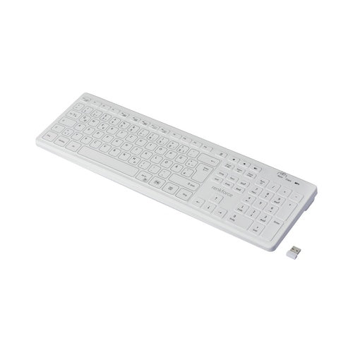 Renkforce RF-WRK-300 Kabellos Hygiene-Tastatur Deutsch QWERTZ Windows Weiß matt (RF-6304712) afbeelding 1