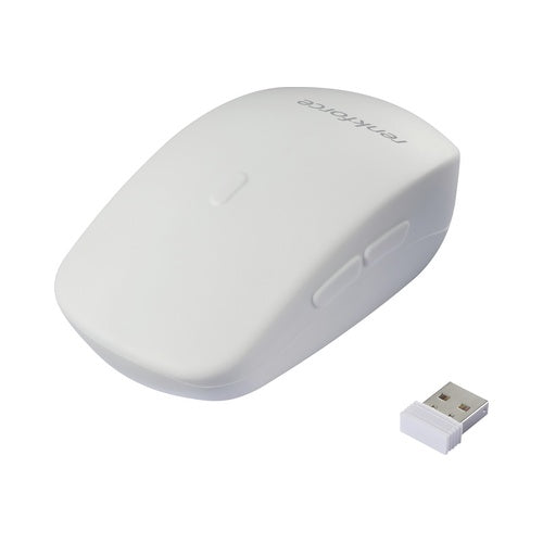 Renkforce RF-WRM-300 Hygiene-Maus Kabellos Optisch Weiß 5 Tasten 800 dpi, 1000 dpi, 1200 dpi Spritzwassergeschützt (RF-6332576) afbeelding 1