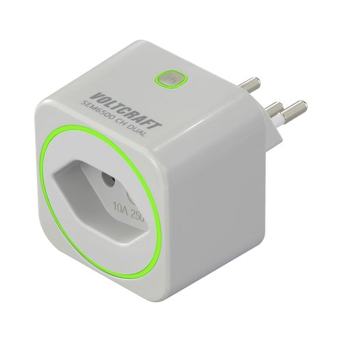Voltcraft SEM6500 CH DUAL Energiekosten-Messgerät inkl. Funksteckdose Datenexport (SEM6500 CH DUAL) afbeelding 1