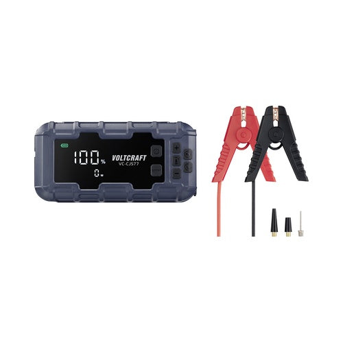Voltcraft Schnellstartsystem VC-CJS77 VC-16533725 Starthilfestrom (12 V)=600 A USB-Steckdose 2x, Lade- und Aufbewahrung (VC-16533725) afbeelding 1