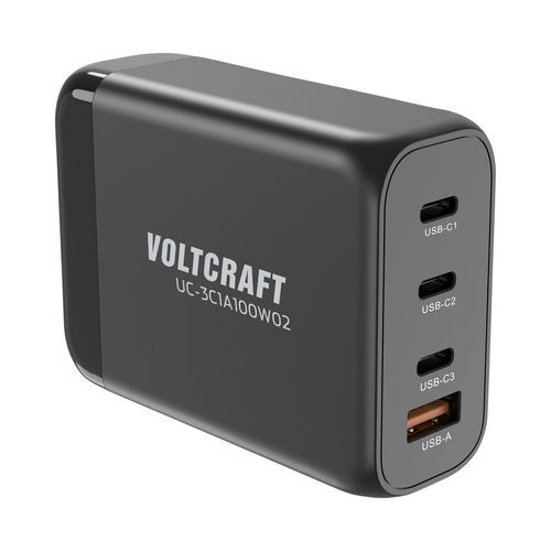 Voltcraft UC-3C1A100W02 USB-Ladegerät 100 W Steckdose Innenbereich USB-C Buchse USB-A (VC-16619005) afbeelding 1