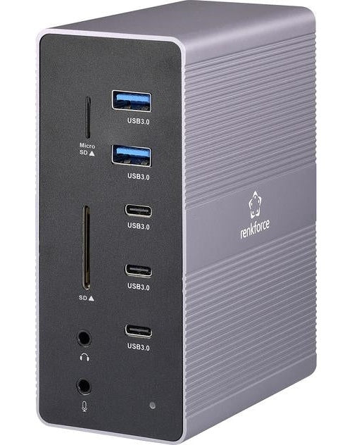 Renkforce USB-C Dockingstation RF-DKS-910 Passend für Marke Dockingstations Universal (RF-6748348) afbeelding 1