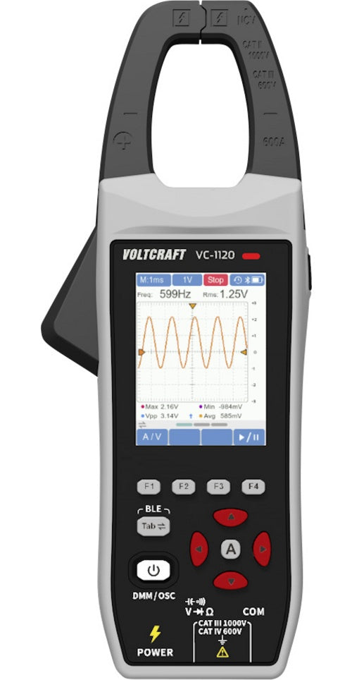 Voltcraft VC-1120 Stromzange digital CAT III 1000 V Anzeige Counts 20000 (VC-17156545) afbeelding 1