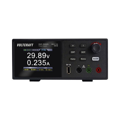 VOLTCRAFT DSP-30005 Labornetzgerät, Festspannung 0 - 300 V 5 A (max.) 500 W USB Anzahl Ausgänge 1 x (VC-17257770) afbeelding 1