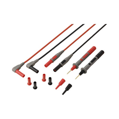 VOLTCRAFT MSL-850 Premium Silikon Messleitung Gold Kontakte 1.2 m 1 Paar (VC-17312690) afbeelding 1
