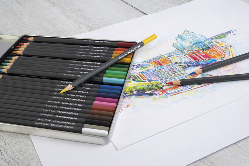 Eberhard Faber EF-516124 Colored Pencils Metal Case 24 Pieces