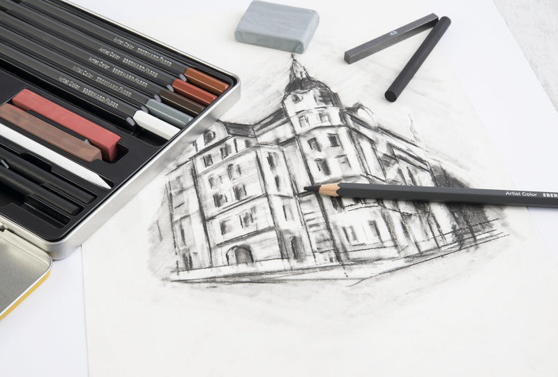 Eberhard Faber EF-516916 Drawing Set EFA Tin 16 Pieces