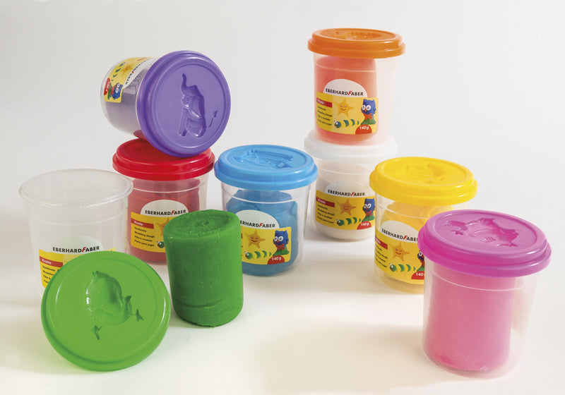 Eberhard Faber EF-572510 Children's Clay 140 g Cup Orange, Pink, Green, Purple