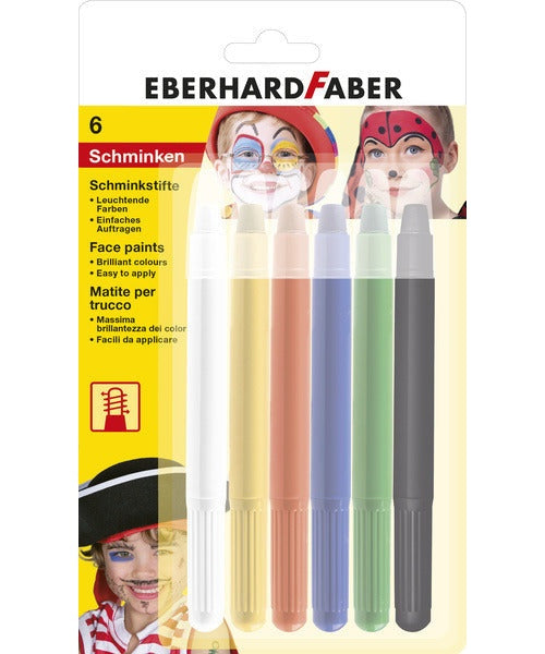 Eberhard Faber EF-579107 Schminkstiften Draaibaar Set 6 Kleuren Op Blisterkaart afbeelding 1