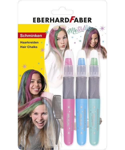 Eberhard Faber EF-579205 Haarkrijt Metallic Kleuren 3 Stuks afbeelding 1