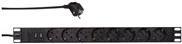 LogiLink Rack-Mountable Power Distribution Unit - 3500 Watts - Black