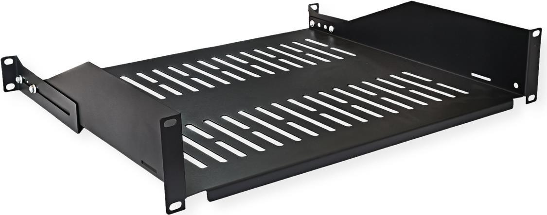 VALUE 19" Shelf 2U 400 mm Max Load 25 kg Black (26.99.0407) 2HE